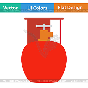 Icon of camping gas container - vector image