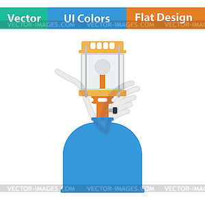 Icon of camping gas burner lamp - vector clipart