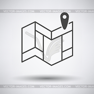 Навигационная карта значок - клипарт в векторном виде