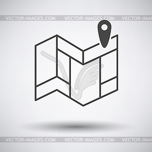 Navigation map icon - vector image