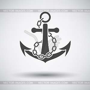 Sea anchor with chain icon - vector clip art