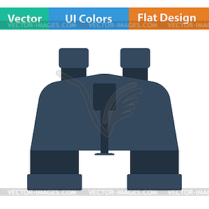 Flat design icon of binoculars - royalty-free vector clipart