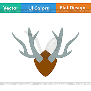 Плоский дизайн значок deer`s пантов - клипарт в векторном виде