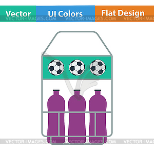 Icon of football field bottle container - vector clipart