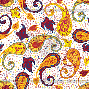 Seamless Paisley Pattern - royalty-free vector clipart