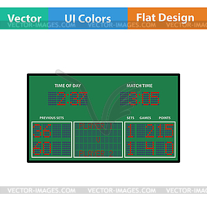 Tennis scoreboard icon - vector image