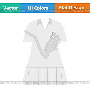 Теннис женщина равномерная значок - клипарт в векторном формате