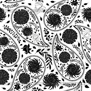 Oriental paisley seamless pattern - vector image