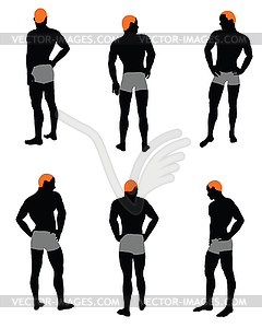 Set of men silhouette - royalty-free vector image