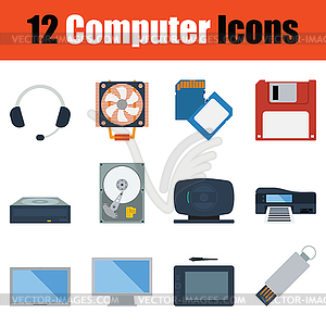 Computer icon set - vector image