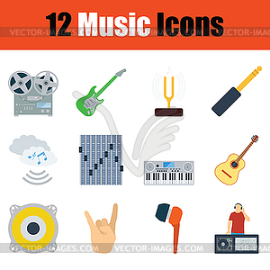 Music icon set - royalty-free vector clipart