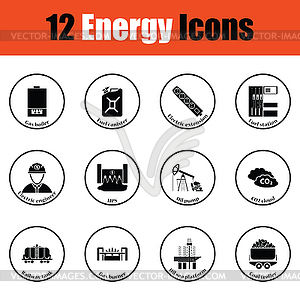 Energy icon set - vector clipart