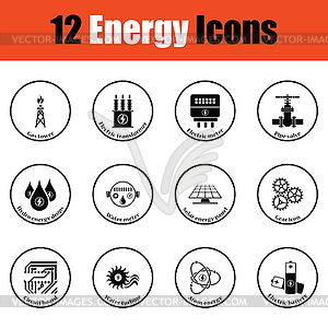 Energy icon set - vector image