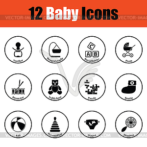 Set of baby icons - vector clipart