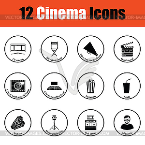 Set of cinema icons - vector image