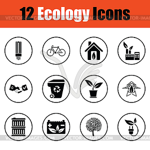 Ecology icon set - vector image