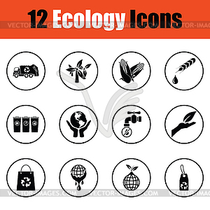 Ecology icon set - vector EPS clipart