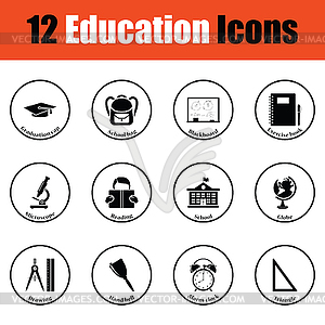 School icon set - vector clipart