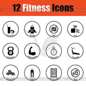 Fitness icon set - vector clipart