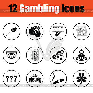 Gambling icon set - vector clipart