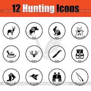 Hunting icon set - vector clip art