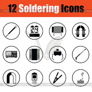 Set of soldering icons - vector image