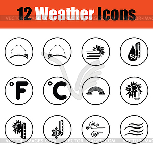 Set of weather icons - vector image