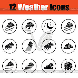 Set of weather icons - vector clipart