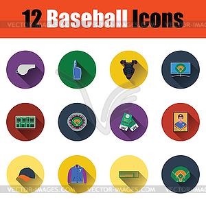 Baseball icon set - vector clipart / vector image