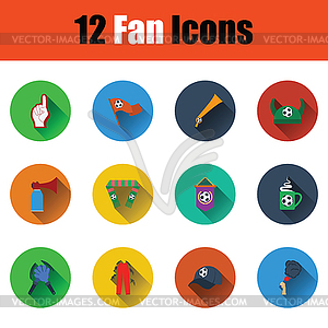 Set of twelve soccer icons - vector clip art