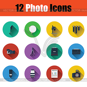 Photography icon set - vector image