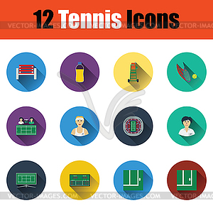 Tennis icon set - vector clip art