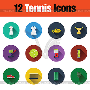 Tennis icon set - vector clipart