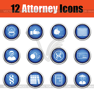 Набор иконок адвоката - клипарт в векторе / векторное изображение