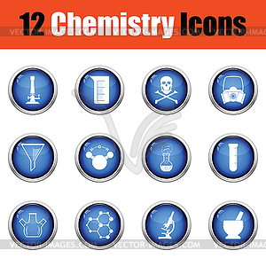 Chemistry icon set - vector clipart / vector image