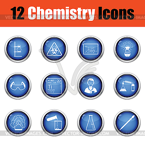 Chemistry icon set - vector image