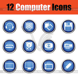 Set of computer icons - vector clipart