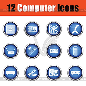 Set of computer icons - color vector clipart