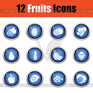 Fruit icon set - vector clipart