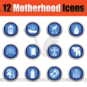 Set of motherhood icons - vector clip art