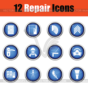 Set of flat repair icons - vector clip art