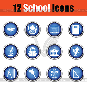 School icon set - vector clipart