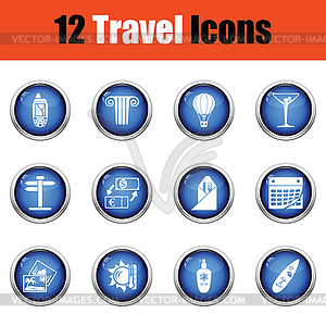 Travel icon set - vector clipart / vector image