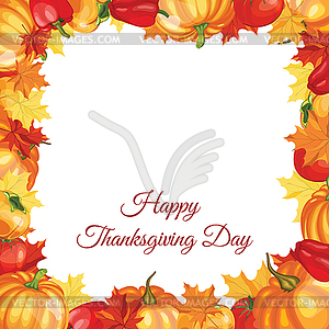 Thanksgiving Day Greeting Card - vector clip art