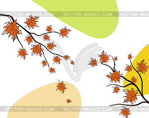 Autumn greeting doodle card - vector clipart