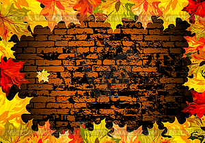 Осенние листья клена - векторная иллюстрация