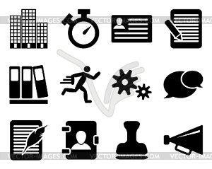 Office and bussines icon set - vector image