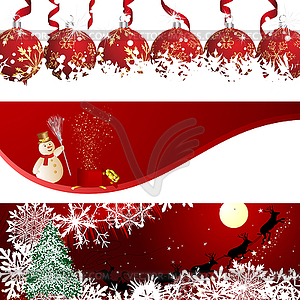 Set of Christmas banners - vector clipart