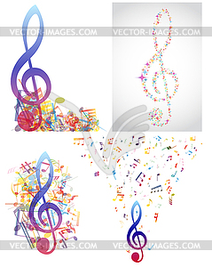 Multicolour musical - vector image