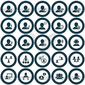 People icon set - vector clip art